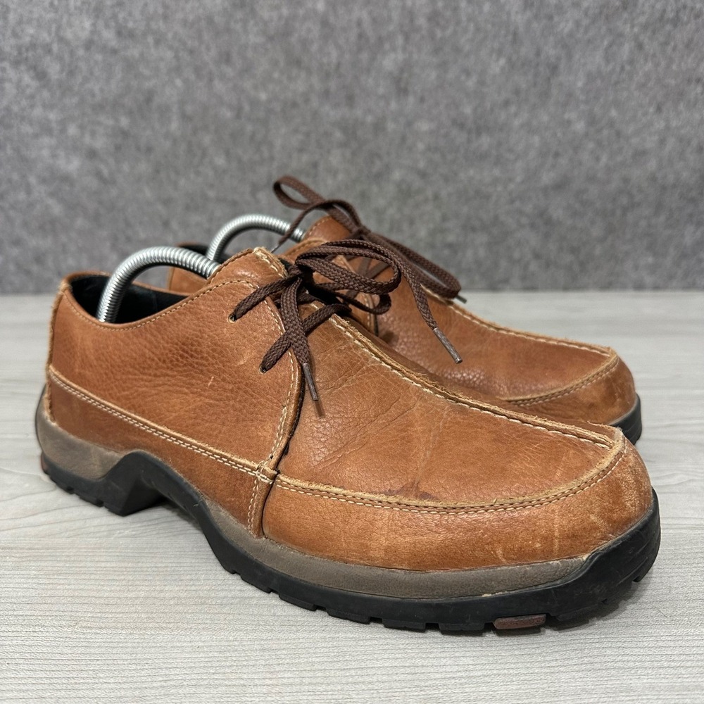 Roper Mens Brown‎ Leather Lace Up Comfort Shoes Cowboy western Size 10